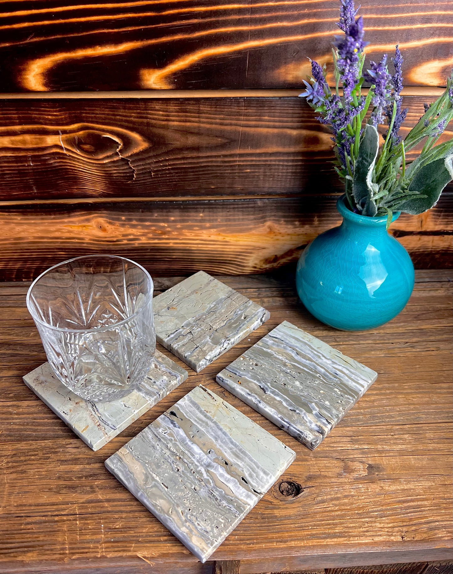 Onyx Square Coaster Sets