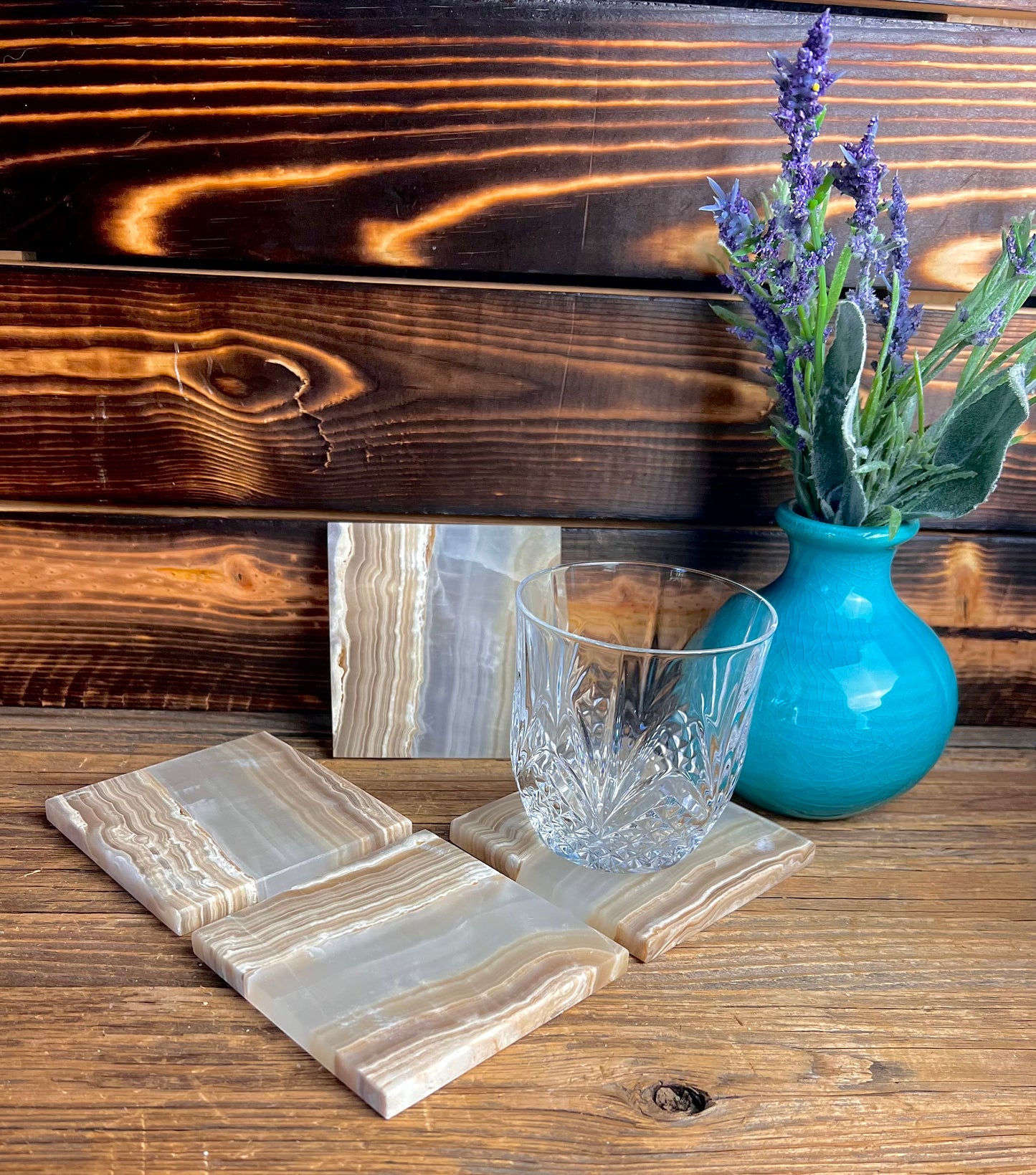 Onyx Square Coaster Sets
