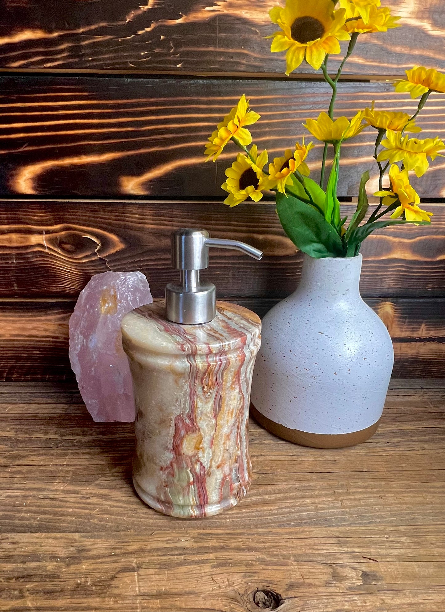 Banded Green Onyx Soap Dispensers