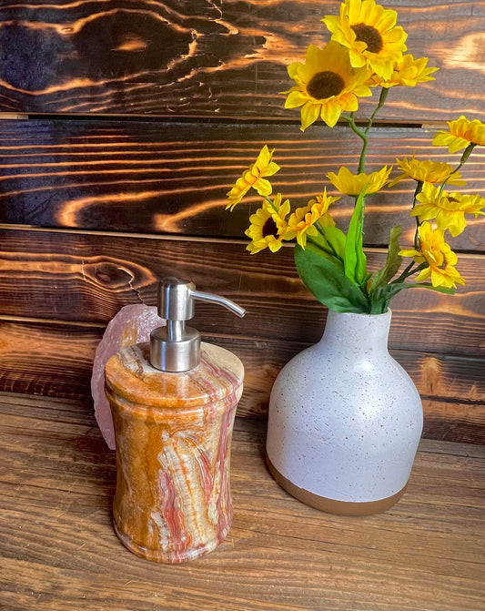 Banded Green Onyx Soap Dispensers