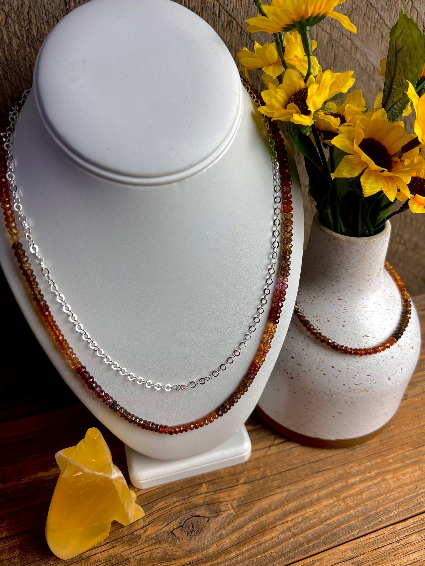 Rainbow Sapphire Necklace and Bracelet Set