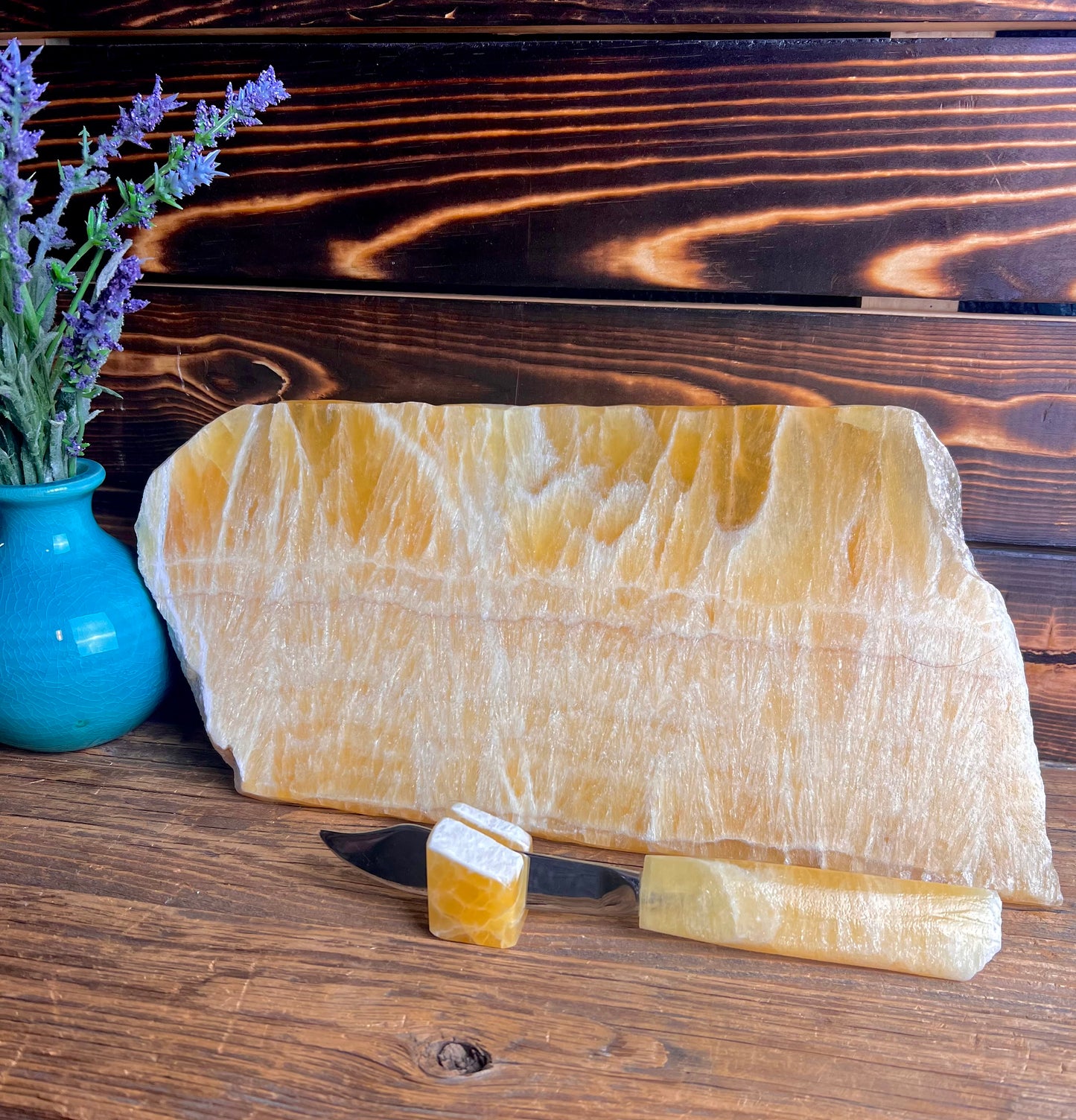 Honeycomb Calcite Custom Cheeseboard Set