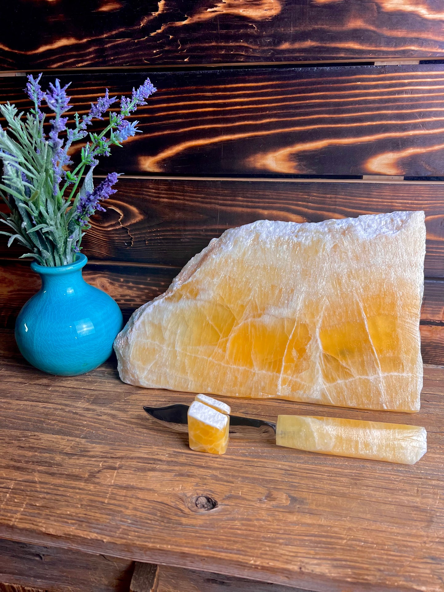 Honeycomb Calcite Custom Cheeseboard Set