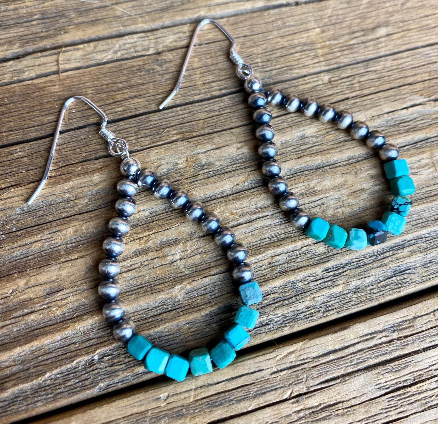 Navajo Pearl & Turquoise Earrings