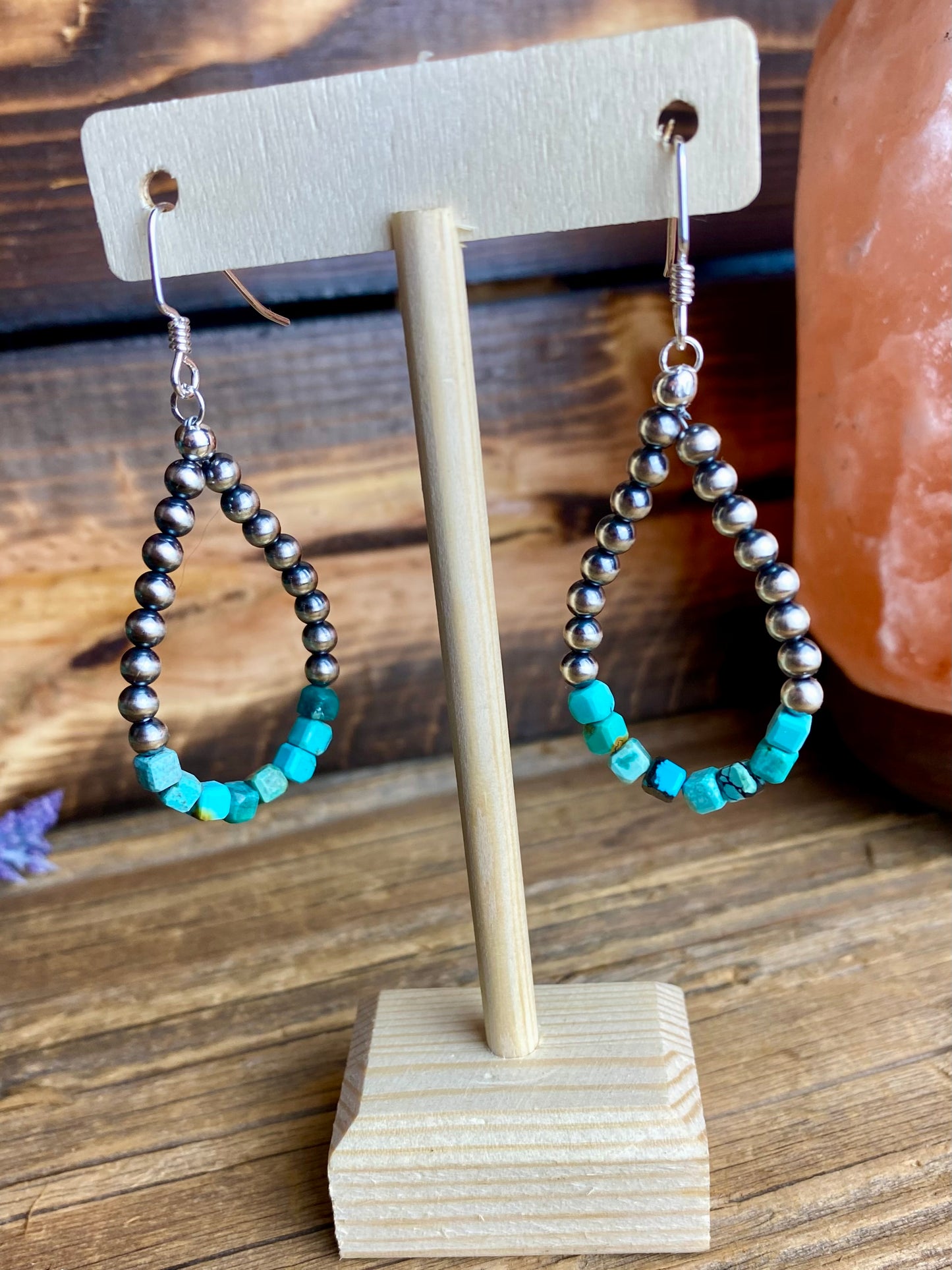Navajo Pearl & Turquoise Earrings