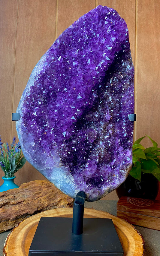 Amethyst Cluster on Custom Stand