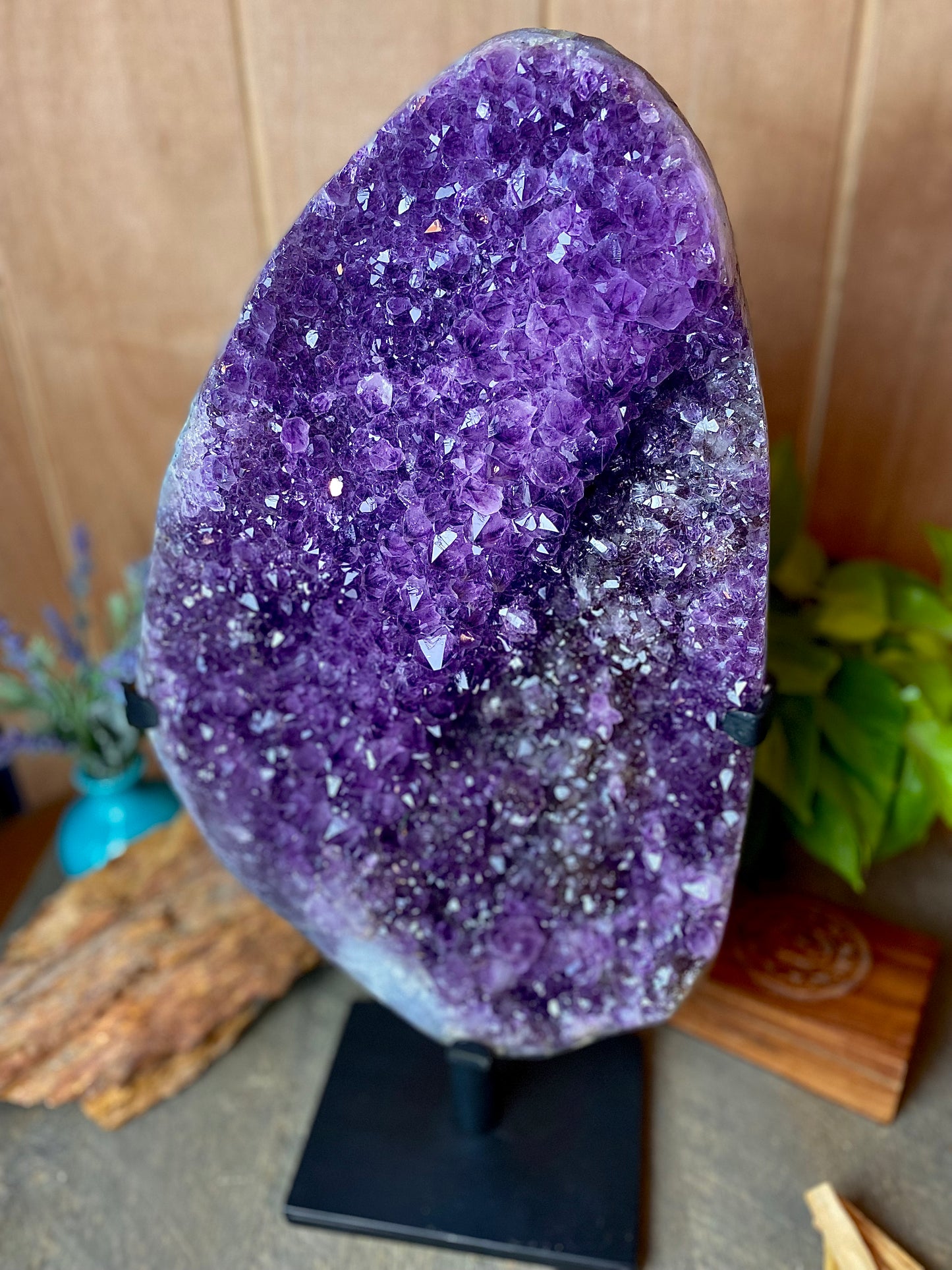 Amethyst Cluster on Custom Stand
