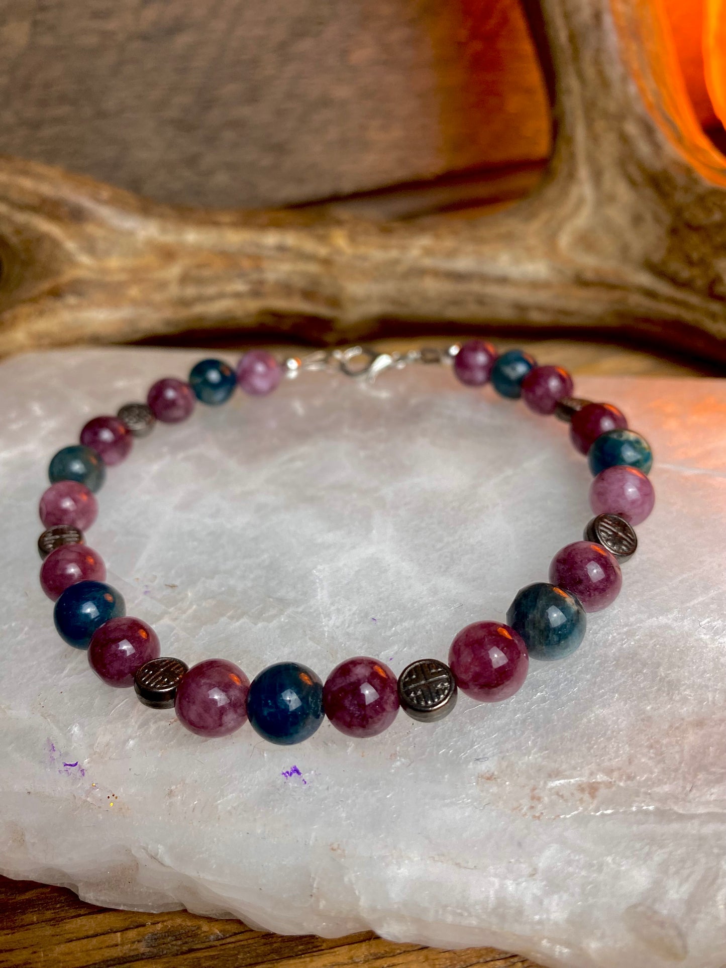 Kyanite and Lepidolite Bracelet