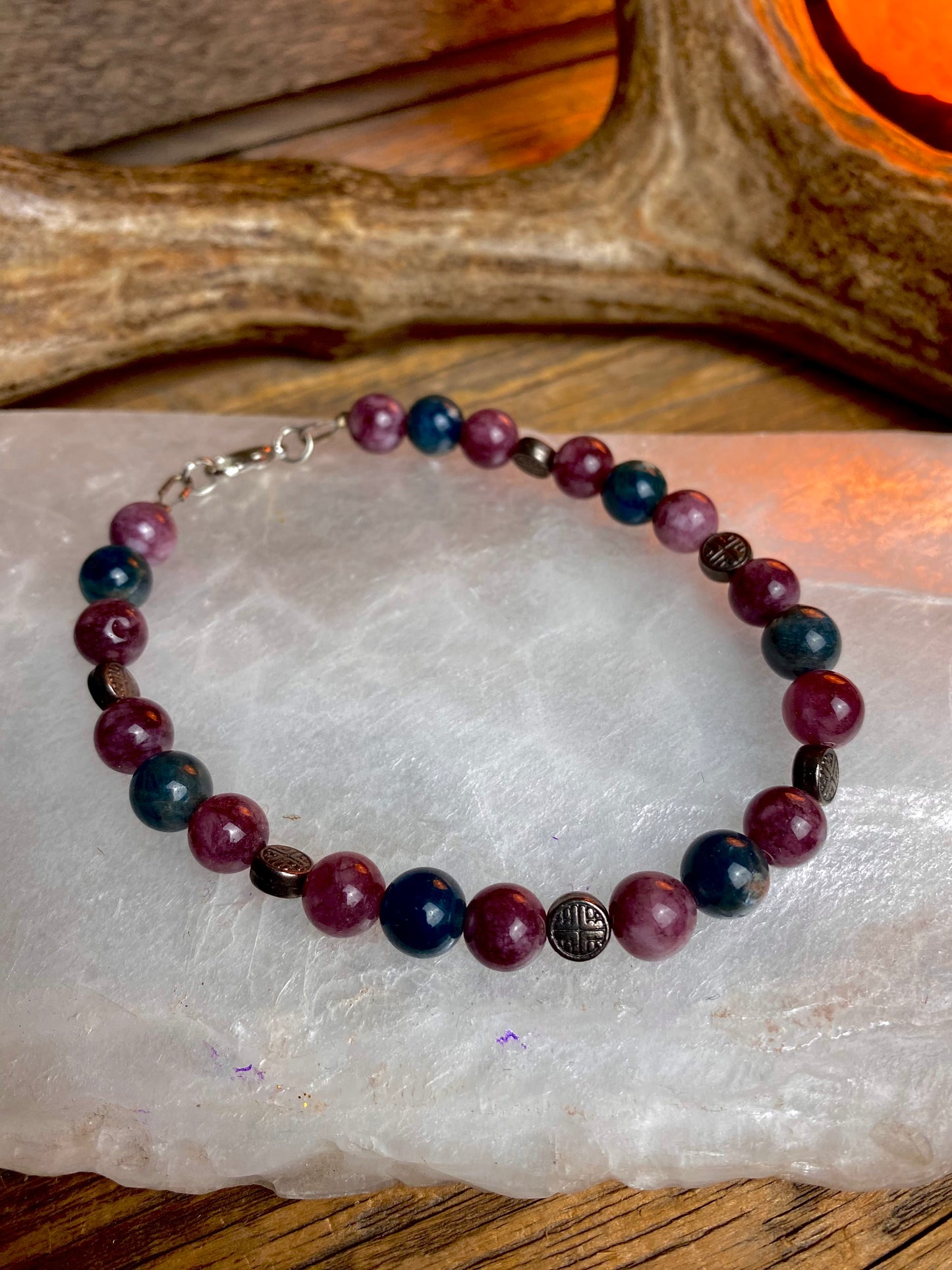Kyanite and Lepidolite Bracelet