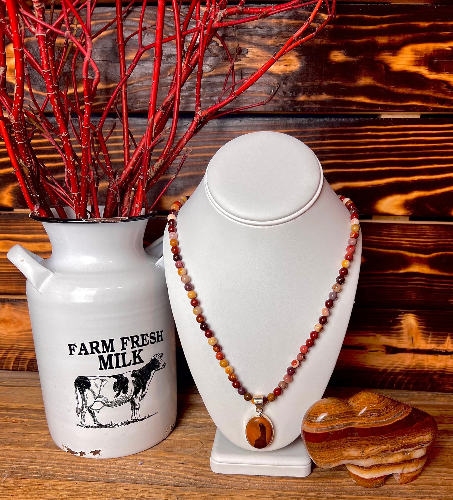 Mookaite Jasper Bead Necklace