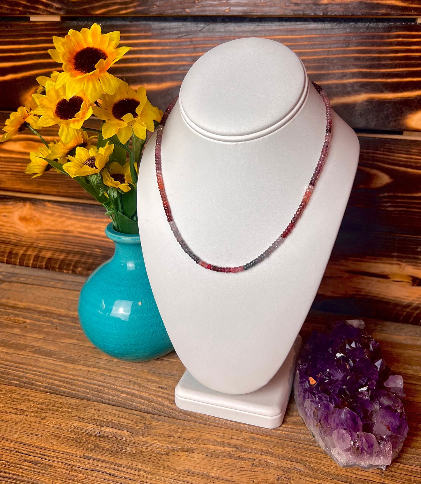 Spinel Multi-Colored 2mm Necklace
