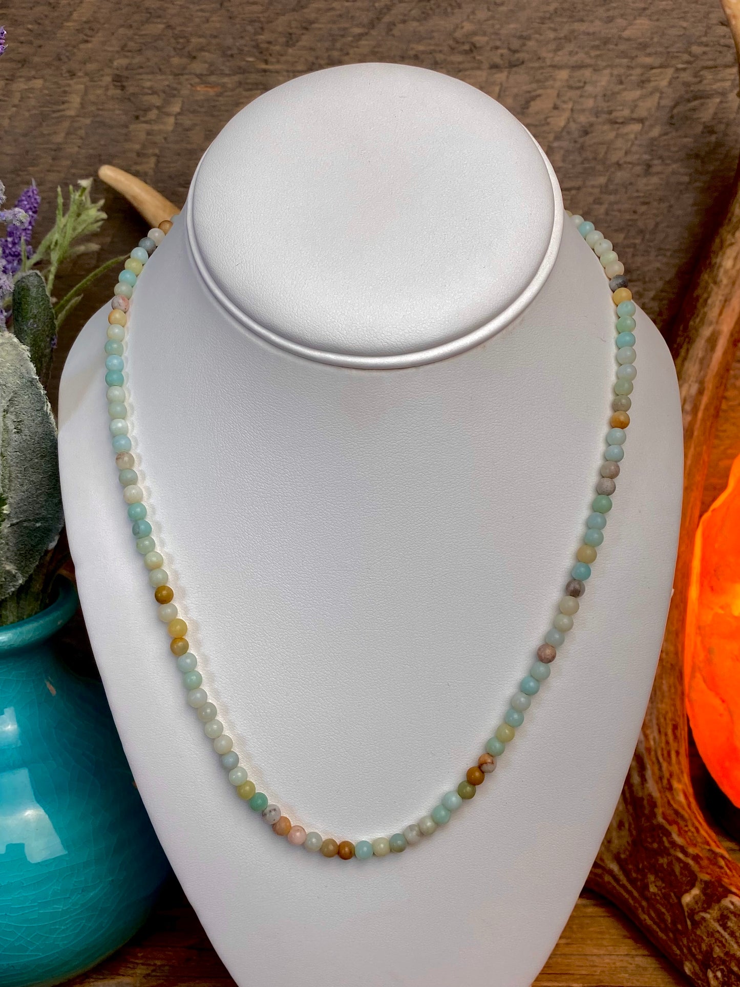 Amazonite Multi-Colored Polished Necklace