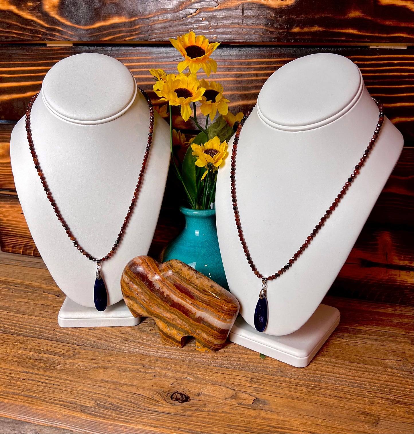 Pietersite & Sardonyx Bead necklace