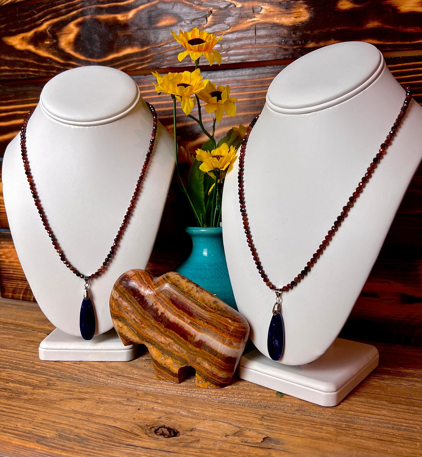 Pietersite & Sardonyx Bead necklace