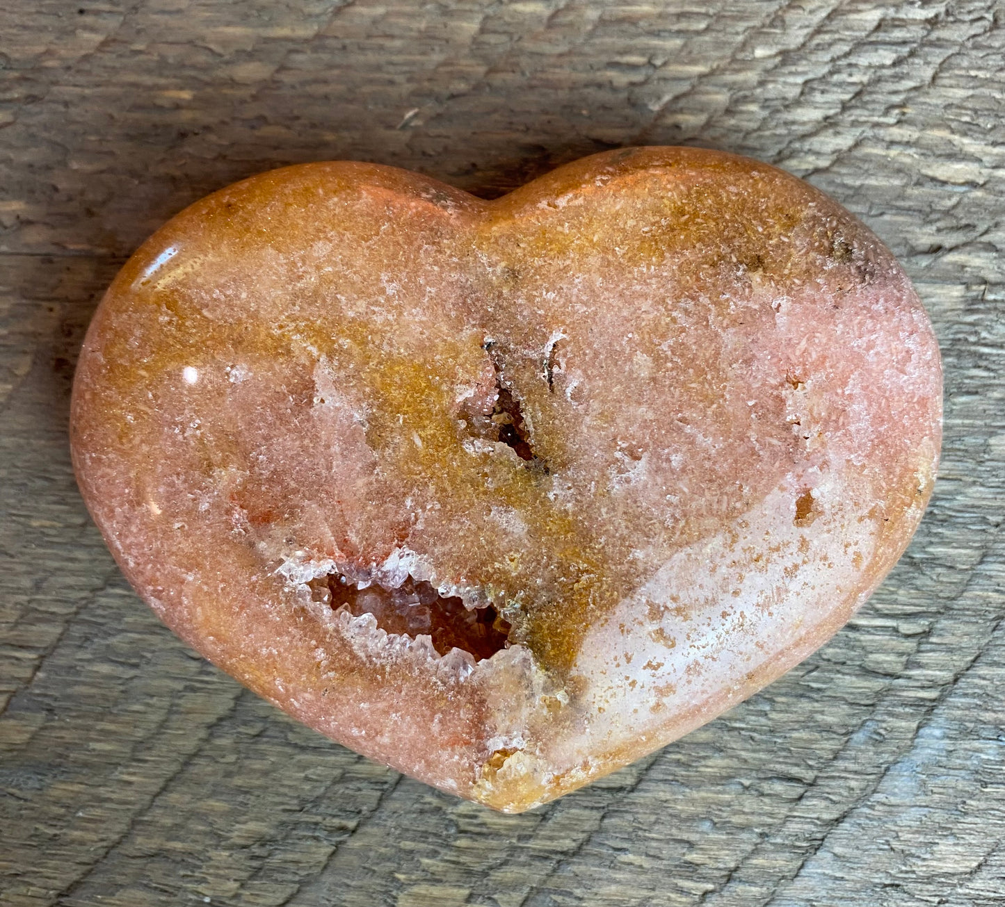 Pink Amethyst Druzy Crystal Hearts