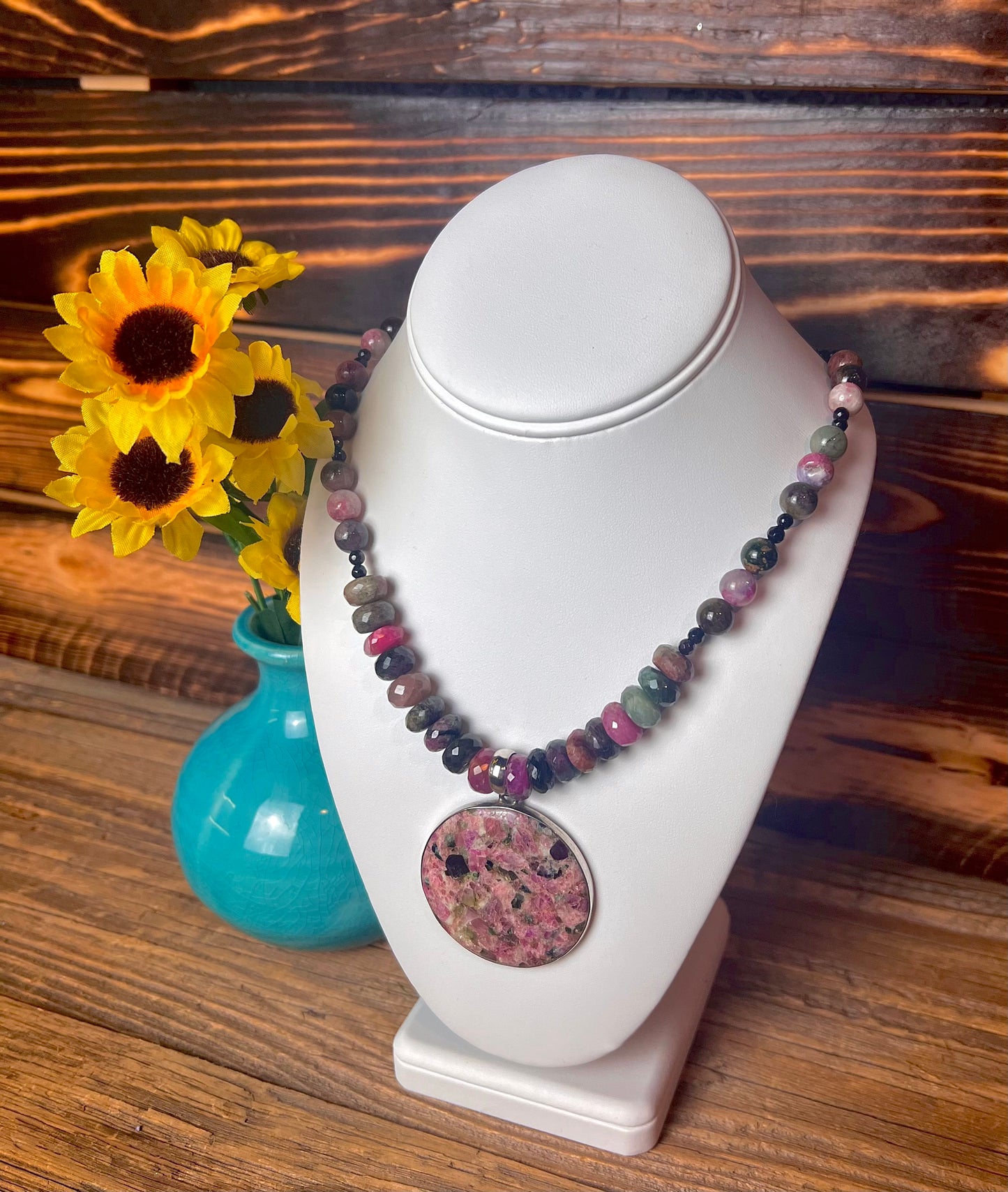 Rainbow Tourmaline Statement Necklace