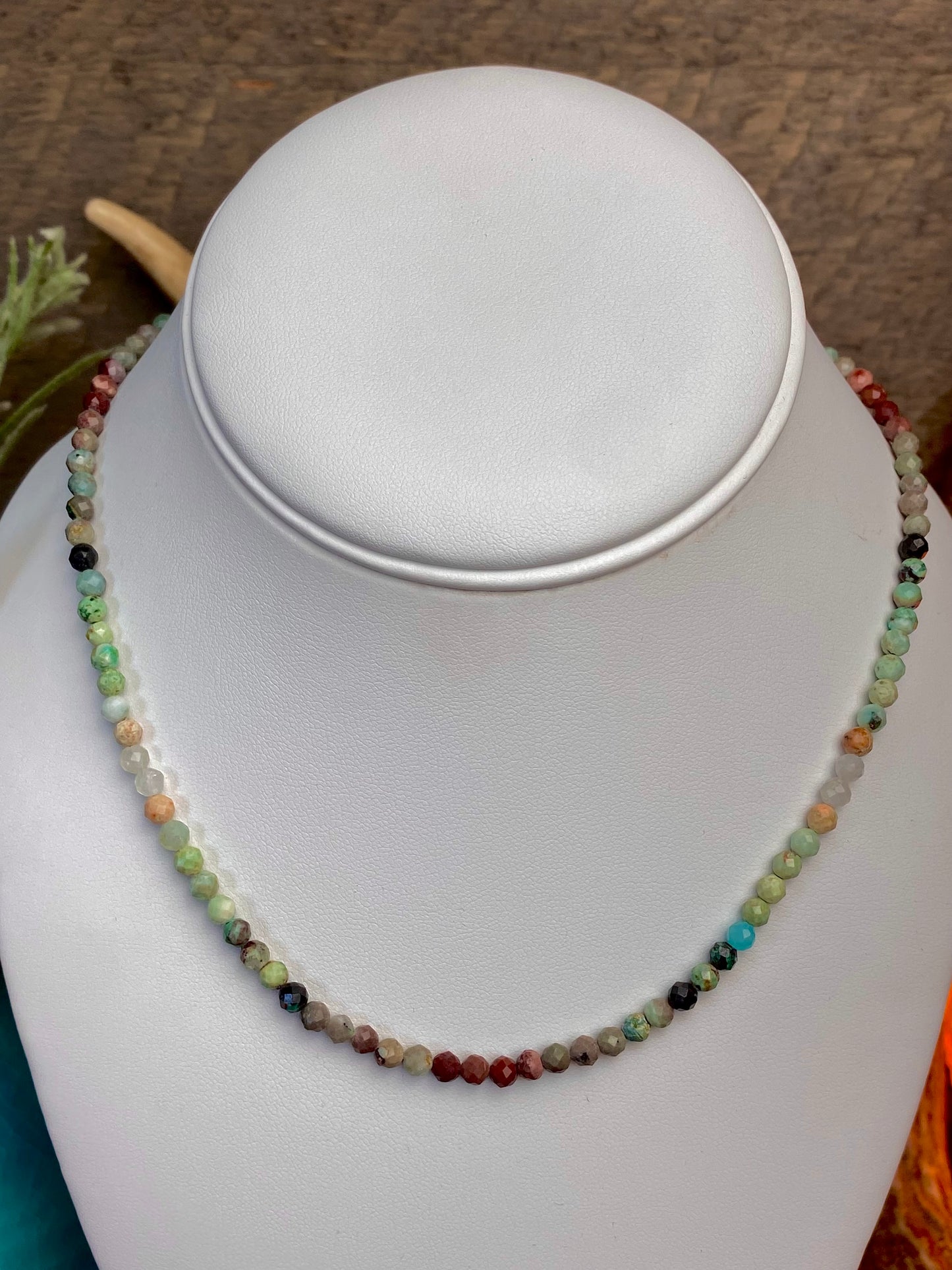 Amazonite Multi-Colored Faceted Necklace
