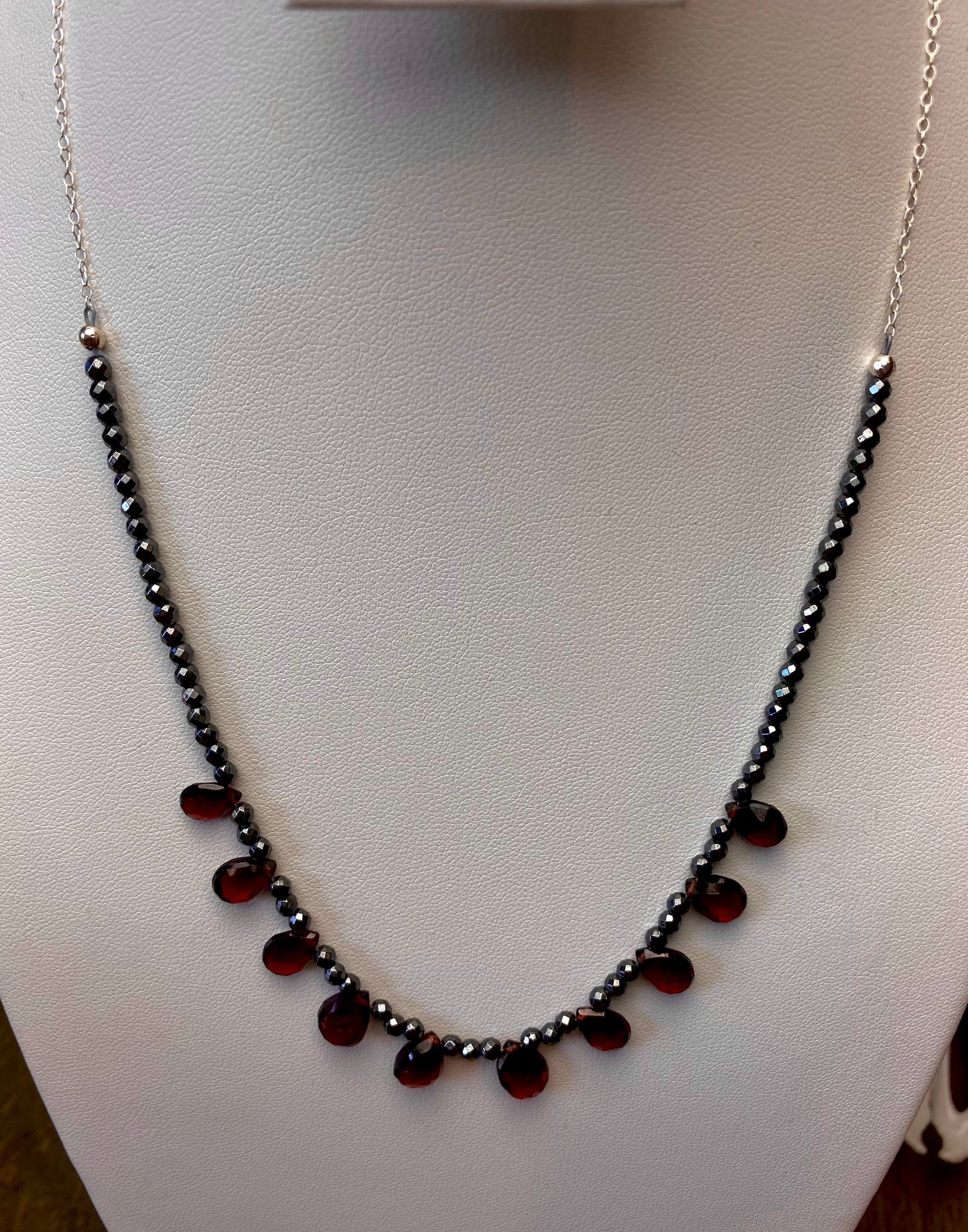 Garnet & Hematite Necklace