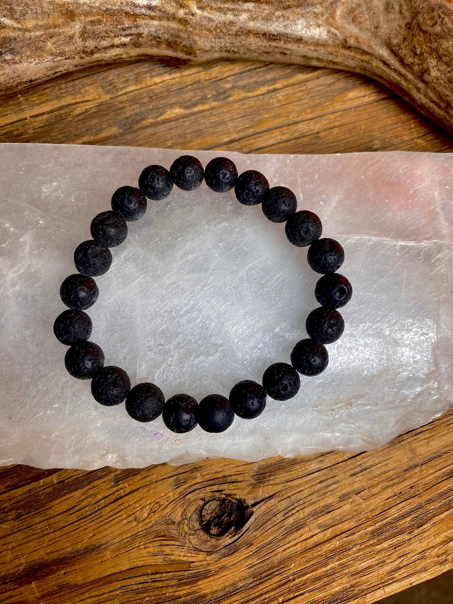 Men's 10mm Gemstone Stretch Bracelet