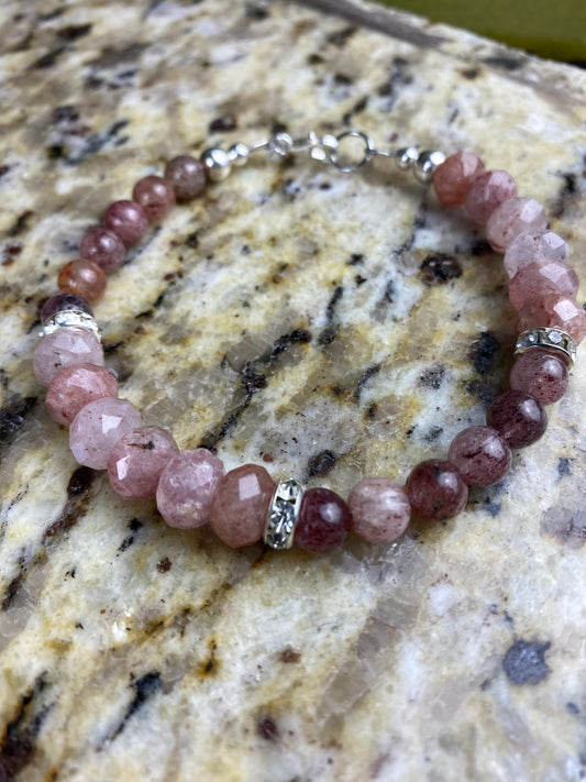 Strawberry Quartz Bracelet