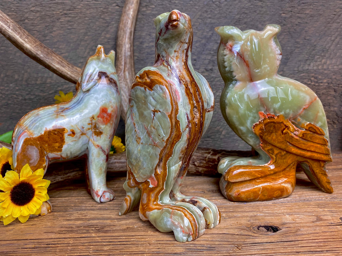 Green Onyx Hand Carved  Animal Sculpture