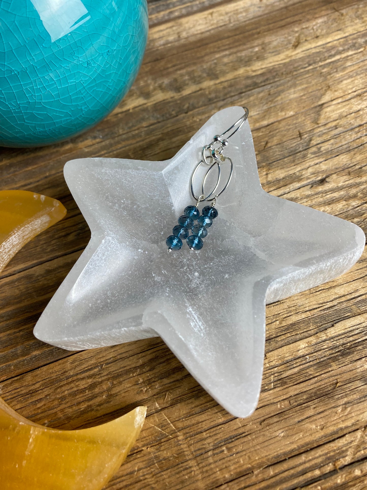Faceted Rondelle Gemstone Earrings