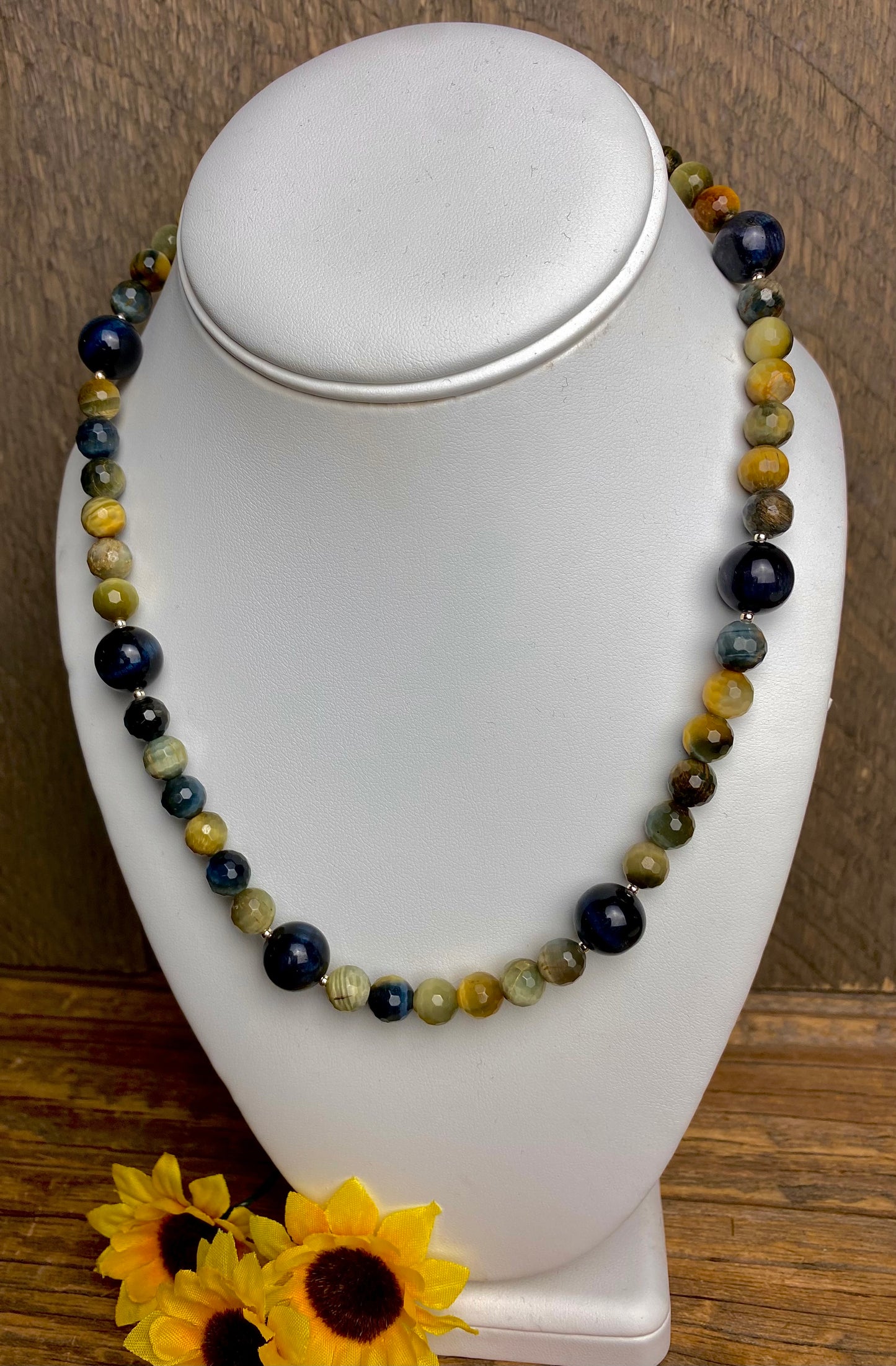 Golden Blue Tiger’s Eye Necklace