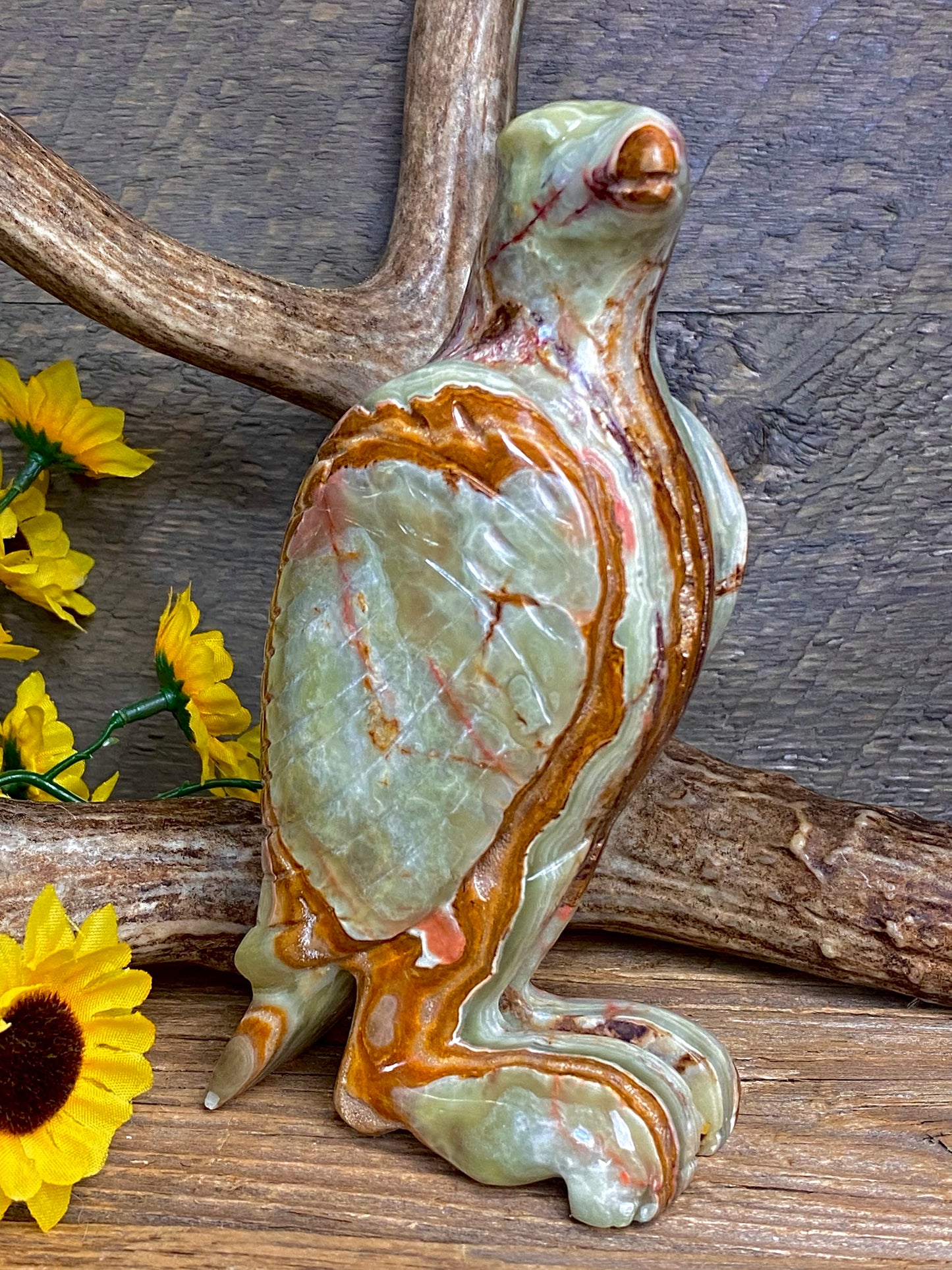 Green Onyx Hand Carved  Animal Sculpture