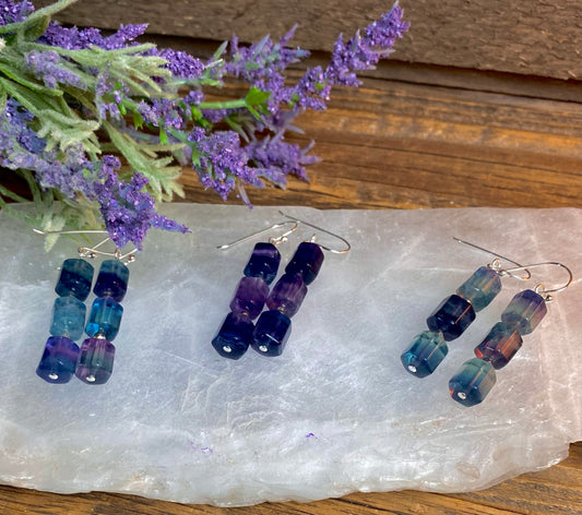 Fluorite Dangle Earrings