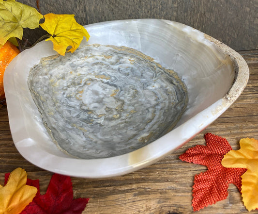Onyx Natural Carved Bowl