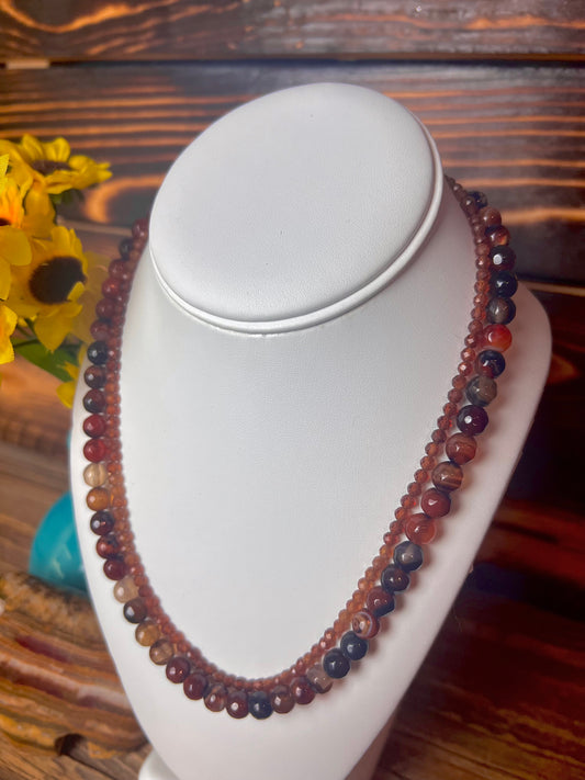 Carnelian Double Strand Necklace