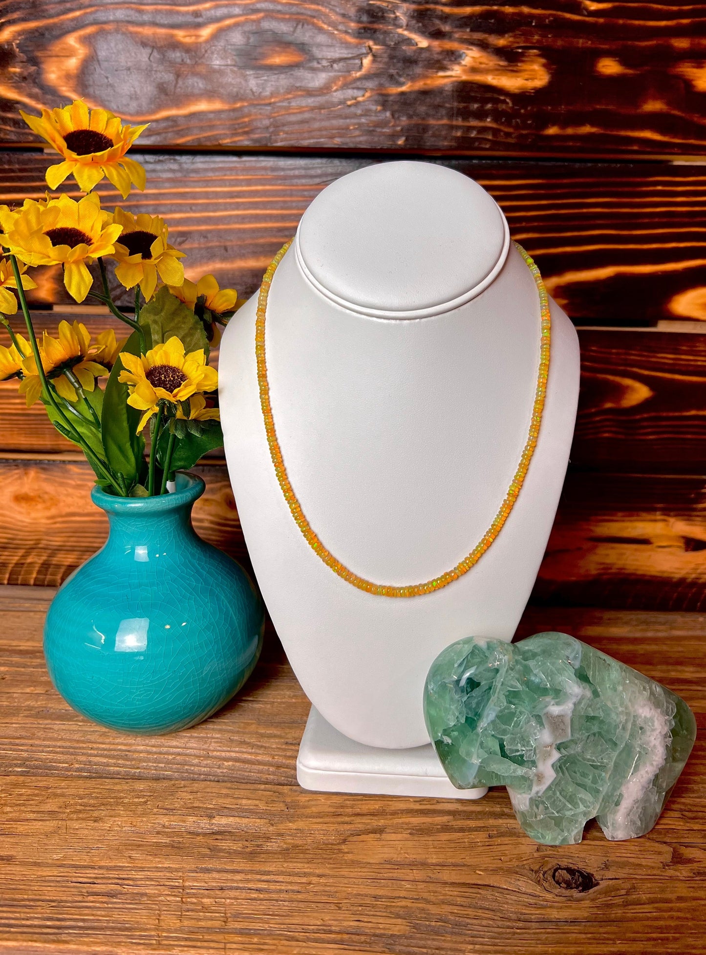 Ethiopian Opal Bead Necklace
