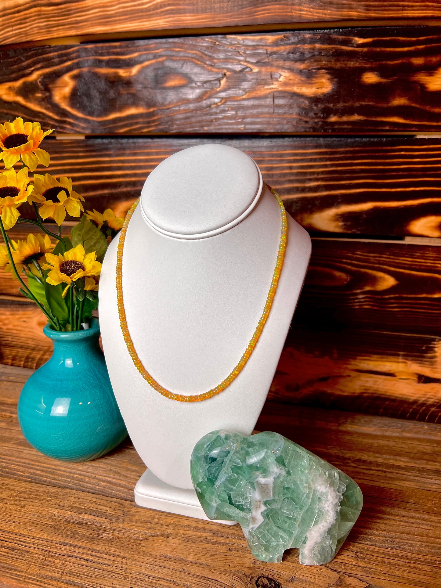 Ethiopian Opal Bead Necklace