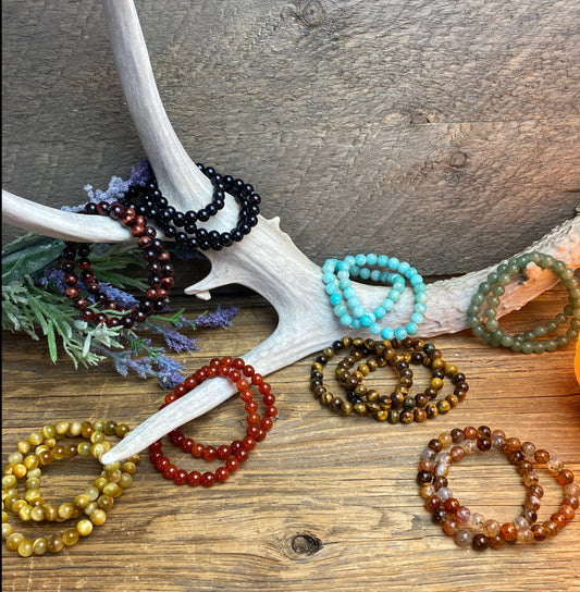Gemstone 8mm Stretch Bracelet