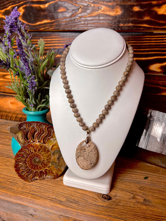 Fossilized Coral Necklace