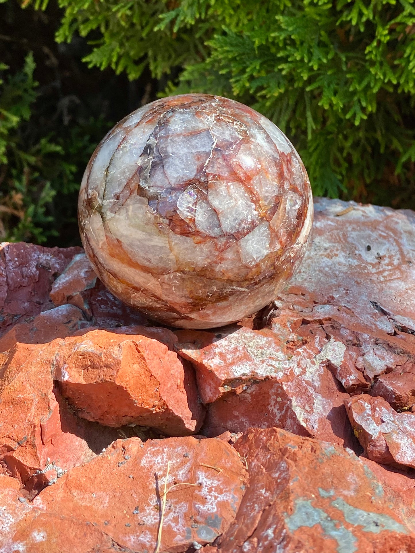 Hematoid Fire Quartz Polished Sphere