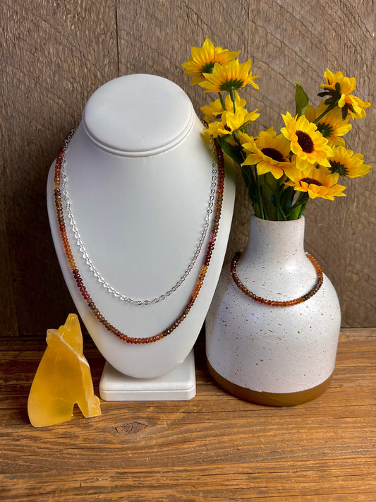 Rainbow Sapphire Necklace and Bracelet Set