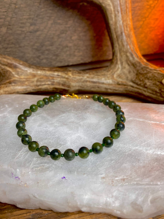 Jade 8mm Bead Bracelet