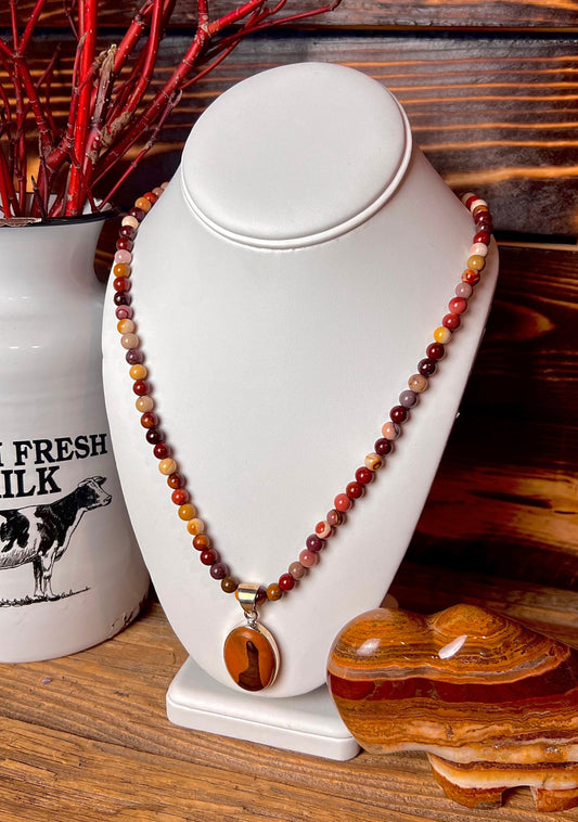 Mookaite Jasper Bead Necklace