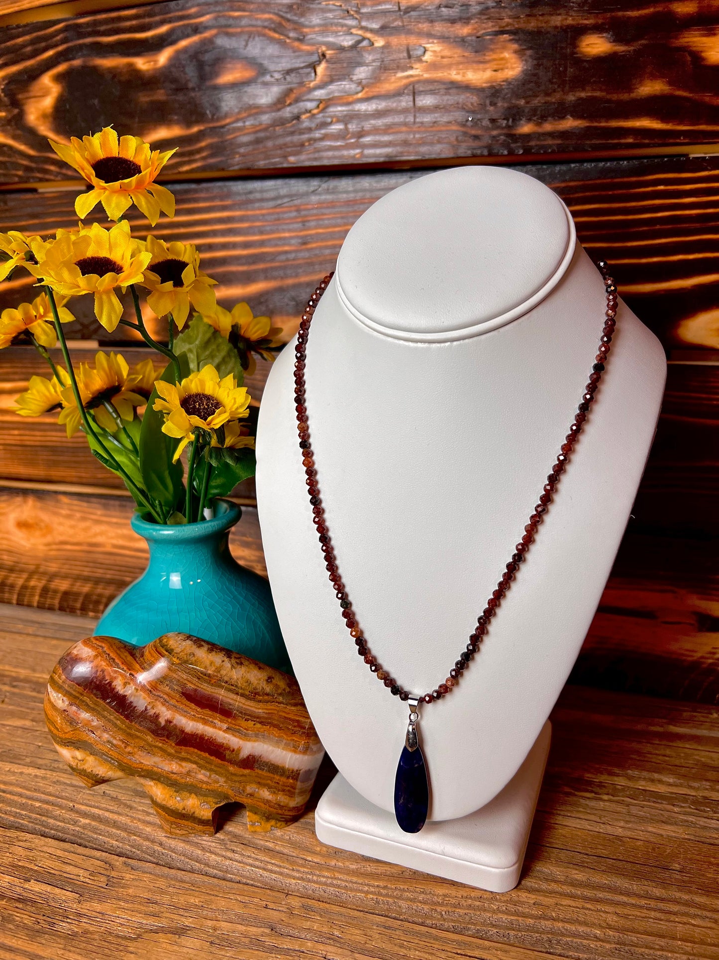 Pietersite & Sardonyx Bead necklace