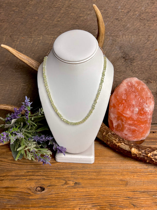 Prehnite Bead Necklace