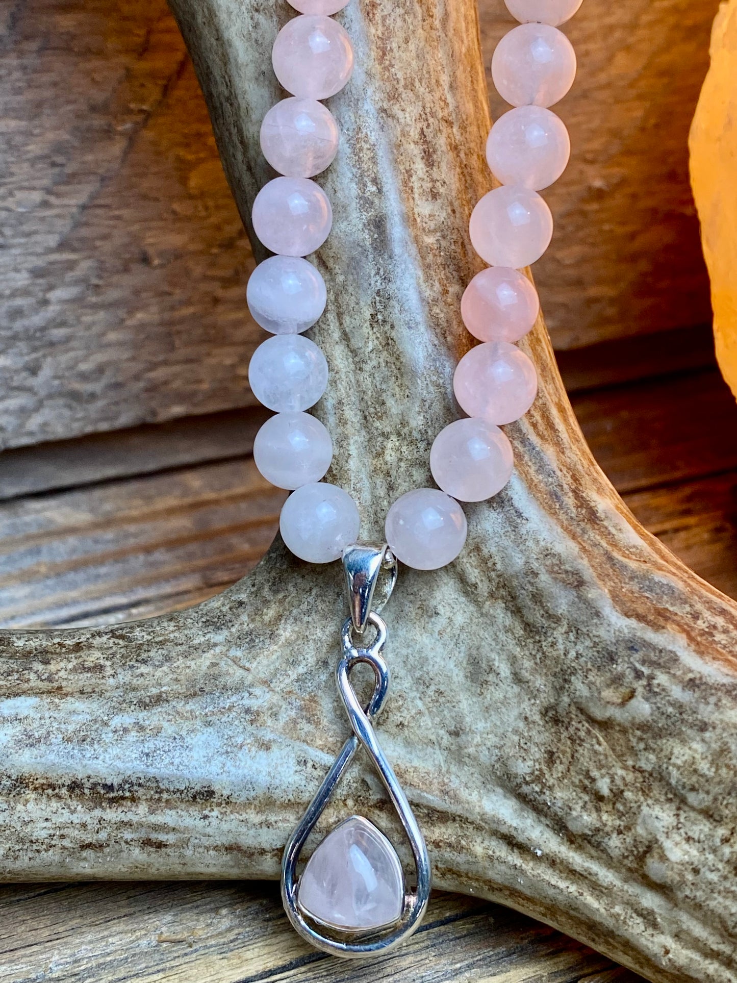 Rose Quartz Bead Necklace