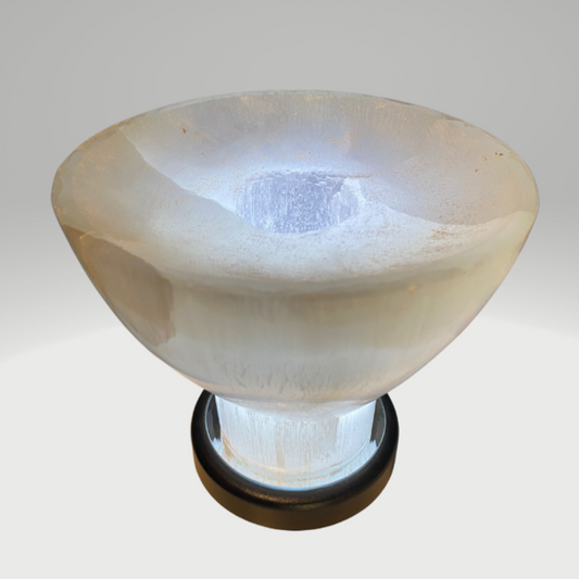 Selenite Bowl Lamp